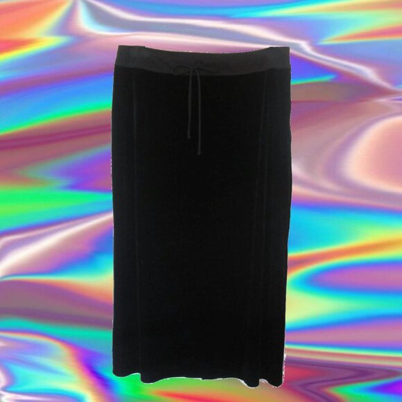 plus size maxi velvet skirt black long xl extra large 14 16 1x - Picture 3 of 6